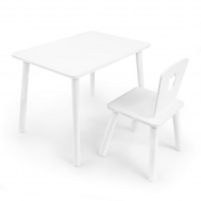 Детский комплект стол и стул «Корона» Rolti Baby (белый/белый, массив березы/мдф) в Губкинском - gubkinskiy.mebel24.online | фото