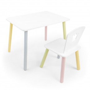 Детский комплект стол и стул «Корона» Rolti Baby (белый/цветной, массив березы/мдф) в Губкинском - gubkinskiy.mebel24.online | фото