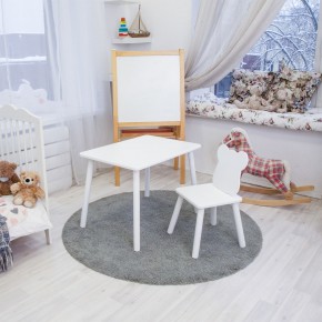 Детский комплект стол и стул «Мишка» Rolti Baby (белый/белый, массив березы/мдф) в Губкинском - gubkinskiy.mebel24.online | фото 2