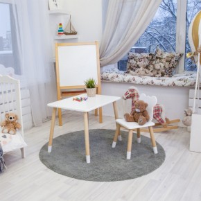 Детский комплект стол и стул «Мишка» Rolti Baby (белый/береза, массив березы/мдф) в Губкинском - gubkinskiy.mebel24.online | фото 6