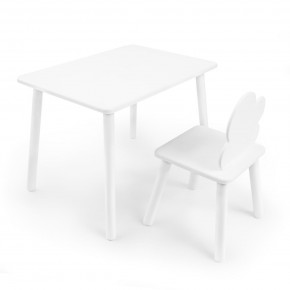 Детский комплект стол и стул «Облачко» Rolti Baby (белый/белый, массив березы/мдф) в Губкинском - gubkinskiy.mebel24.online | фото