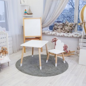 Детский комплект стол и стул «Облачко» Rolti Baby (белый/береза, массив березы/мдф) в Губкинском - gubkinskiy.mebel24.online | фото 4