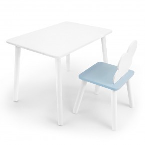 Детский комплект стол и стул «Облачко» Rolti Baby (белый/голубой, массив березы/мдф) в Губкинском - gubkinskiy.mebel24.online | фото 1