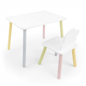Детский комплект стол и стул «Облачко» Rolti Baby (белый/цветной, массив березы/мдф) в Губкинском - gubkinskiy.mebel24.online | фото 1