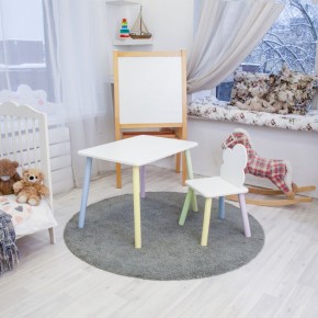 Детский комплект стол и стул «Облачко» Rolti Baby (белый/цветной, массив березы/мдф) в Губкинском - gubkinskiy.mebel24.online | фото 2