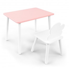 Детский комплект стол и стул «Облачко» Rolti Baby (розовый/белый, массив березы/мдф) в Губкинском - gubkinskiy.mebel24.online | фото 1