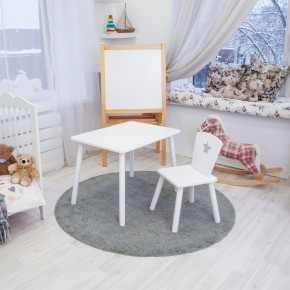Детский комплект стол и стул «Звезда» Rolti Baby (белый/белый, массив березы/мдф) в Губкинском - gubkinskiy.mebel24.online | фото 2