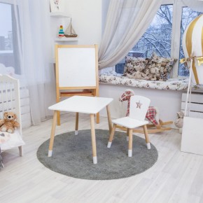 Детский комплект стол и стул «Звезда» Rolti Baby (белый/береза, массив березы/мдф) в Губкинском - gubkinskiy.mebel24.online | фото 3