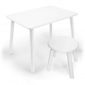 Детский комплект стол и табурет круглый Rolti Baby с накладкой Алфавит (белая столешница/белое сиденье/белые ножки) в Губкинском - gubkinskiy.mebel24.online | фото 3