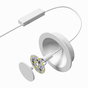 DK2700-WH Встраиваемый светильник, IP 20, 7 Вт, LED 3000, белый, алюминий в Губкинском - gubkinskiy.mebel24.online | фото 5