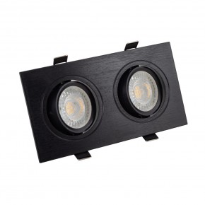 DK3022-BK Встраиваемый светильник, IP 20, 10 Вт, GU5.3, LED, черный, пластик в Губкинском - gubkinskiy.mebel24.online | фото 1