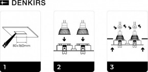 DK3022-BK Встраиваемый светильник, IP 20, 10 Вт, GU5.3, LED, черный, пластик в Губкинском - gubkinskiy.mebel24.online | фото 5