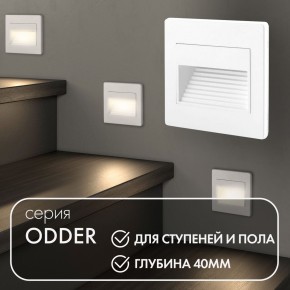 DK3050-WH Светильник встраиваемый в стену, IP 20, LED 3000, 1 Вт, белый, пластик в Губкинском - gubkinskiy.mebel24.online | фото 5