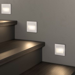 DK3050-WH Светильник встраиваемый в стену, IP 20, LED 3000, 1 Вт, белый, пластик в Губкинском - gubkinskiy.mebel24.online | фото 6