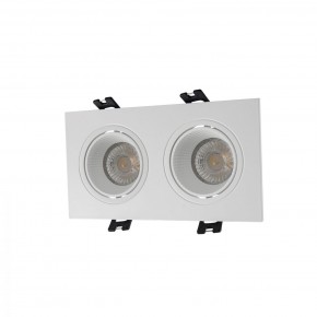 DK3072-WH Встраиваемый светильник, IP 20, 10 Вт, GU5.3, LED, белый/белый, пластик в Губкинском - gubkinskiy.mebel24.online | фото 1