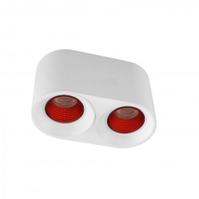 DK3096-WH+RD Светильник накладной IP 20, 10 Вт, GU5.3, LED, белый/красный, пластик в Губкинском - gubkinskiy.mebel24.online | фото 1
