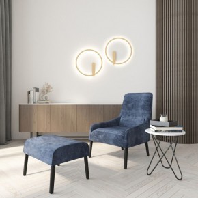 DK5035-SG Бра ROUND со светодиодом, IP20, 24W, 3000/4000/6500K, матовое золото, алюминий в Губкинском - gubkinskiy.mebel24.online | фото