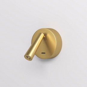 DK5072-SB Бра SHINE WALL со светодиодом, D104*H68, IP20, 3000К, 3W, RA?90, сатинированная латунь, алюминий в Губкинском - gubkinskiy.mebel24.online | фото 2