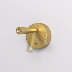 DK5072-SB Бра SHINE WALL со светодиодом, D104*H68, IP20, 3000К, 3W, RA?90, сатинированная латунь, алюминий в Губкинском - gubkinskiy.mebel24.online | фото 3