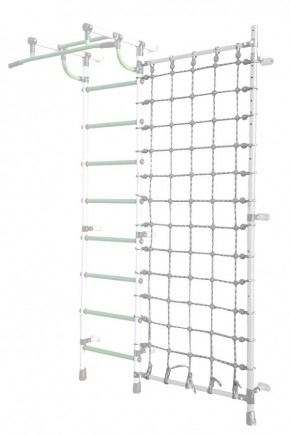 Дополнительная стойка к пристенному ДСК Pastel с сеткой для лазания, цв. белый в Губкинском - gubkinskiy.mebel24.online | фото