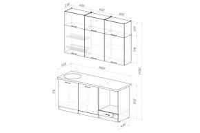 ДЮНА Кухонный гарнитур Макси 2 1800 мм в Губкинском - gubkinskiy.mebel24.online | фото 2