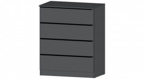 ЭЛЕГАНТ Комод 4 ящика (графит) в Губкинском - gubkinskiy.mebel24.online | фото
