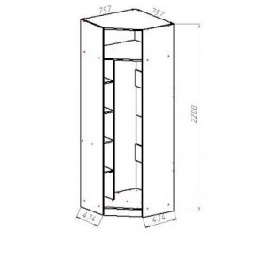 ГЕОМЕТРИЯ ГМТ.05 шкаф угловой в Губкинском - gubkinskiy.mebel24.online | фото 2