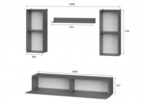 Гостиная МГС 10 (Графит) в Губкинском - gubkinskiy.mebel24.online | фото 3