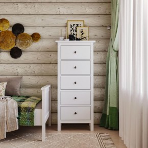 Комод 05 Кантри белый с пятью ящиками в Губкинском - gubkinskiy.mebel24.online | фото 4