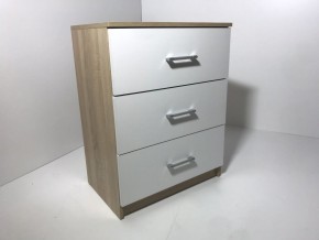 Комод 3 ящика (дуб сонома/белый) в Губкинском - gubkinskiy.mebel24.online | фото