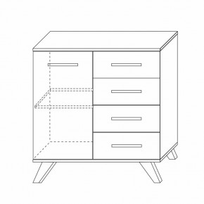 Комод 900 Вега Скандинавия в Губкинском - gubkinskiy.mebel24.online | фото 5