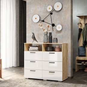 Комод Азаро (Крафт/Белый глянец) в Губкинском - gubkinskiy.mebel24.online | фото 3