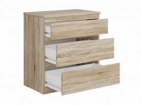 Комод КАСТОР с тремя ящиками, цвет Дуб Сонома в Губкинском - gubkinskiy.mebel24.online | фото 2