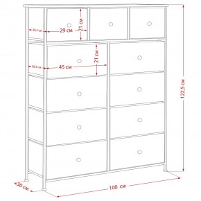 Комод Leset Линкс 11 ящиков (МДФ) в Губкинском - gubkinskiy.mebel24.online | фото 12
