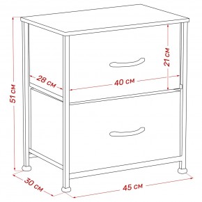 Комод Leset Линкс 2 ящ. (к/з), Каркас Белый, ящики Белые в Губкинском - gubkinskiy.mebel24.online | фото 8