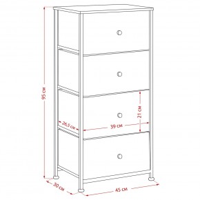 Комод Leset Линкс 4 ящика (МДФ) в Губкинском - gubkinskiy.mebel24.online | фото 12