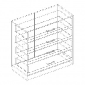Комод с 4 ящиками "Милана" в Губкинском - gubkinskiy.mebel24.online | фото 3