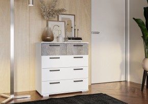 Комод Стандарт-5 NEW (белый/цемент светлый) в Губкинском - gubkinskiy.mebel24.online | фото 3