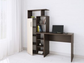 Компьютерный Стол Квартет-7 Дуб молочный/Венге в Губкинском - gubkinskiy.mebel24.online | фото
