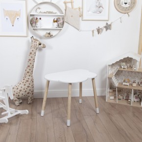 Комплект детский стол ОБЛАЧКО и стул ОБЛАЧКО ROLTI Baby (белая столешница/белое сиденье/береза ножки) в Губкинском - gubkinskiy.mebel24.online | фото