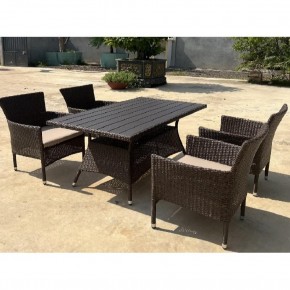 Комплект мебели из иск. ротанга AM-196B/T196 Brown 4Pcs (4+1) в Губкинском - gubkinskiy.mebel24.online | фото 3