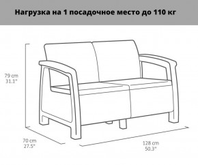 Комплект мебели Корфу Рест (Corfu Rest - without table) графит в Губкинском - gubkinskiy.mebel24.online | фото 2