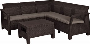Комплект мебели угловой Корфу Релакс Сет (CORFU II RELAX SET) коричневый в Губкинском - gubkinskiy.mebel24.online | фото 2
