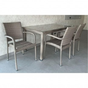 Комплект плетеной мебели T256C/Y376C-W85 Latte (4+1) + подушки на стульях в Губкинском - gubkinskiy.mebel24.online | фото 2