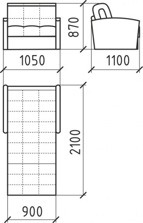 КОРАЛЛ 2 Кресло-кровать КР/КР в Губкинском - gubkinskiy.mebel24.online | фото 3