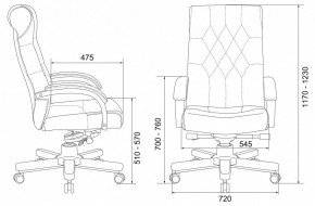 Кресло для руководителя T-9928WALNUT/CHOK в Губкинском - gubkinskiy.mebel24.online | фото 5