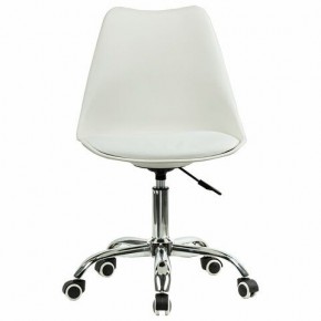 Кресло стул BRABIX "Eames MG-310 CH", хром, пластик белый, экокожа белая, 532923 в Губкинском - gubkinskiy.mebel24.online | фото 1