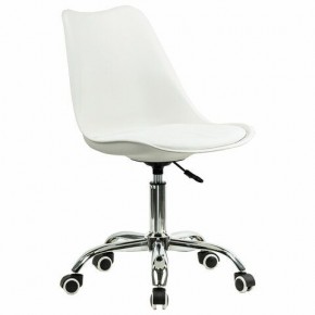 Кресло стул BRABIX "Eames MG-310 CH", хром, пластик белый, экокожа белая, 532923 в Губкинском - gubkinskiy.mebel24.online | фото 2