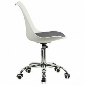 Кресло стул BRABIX "Eames MG-310 CH", хром, пластик белый, ткань серая, 532924 в Губкинском - gubkinskiy.mebel24.online | фото 3