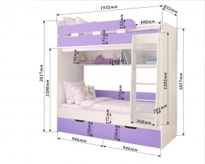 Кровать 2-х ярусная Юниор 5 в Губкинском - gubkinskiy.mebel24.online | фото 2